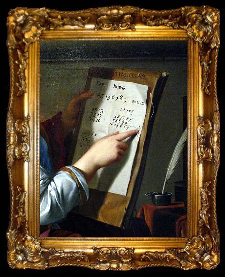framed  Laurent de la Hyre Allegory of Arithmetic, ta009-2